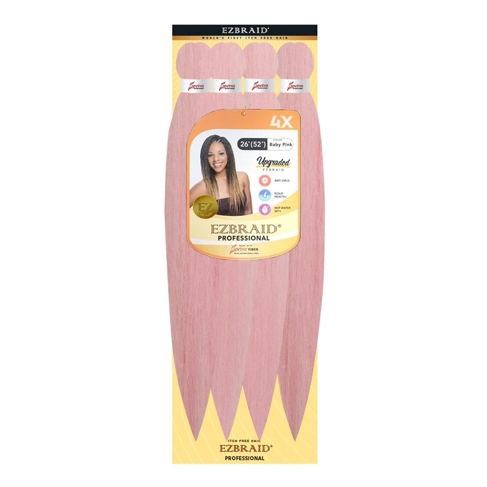 EZBRAID Professional 4X Pre-Stretched Braid - Baby Pink / 26inch