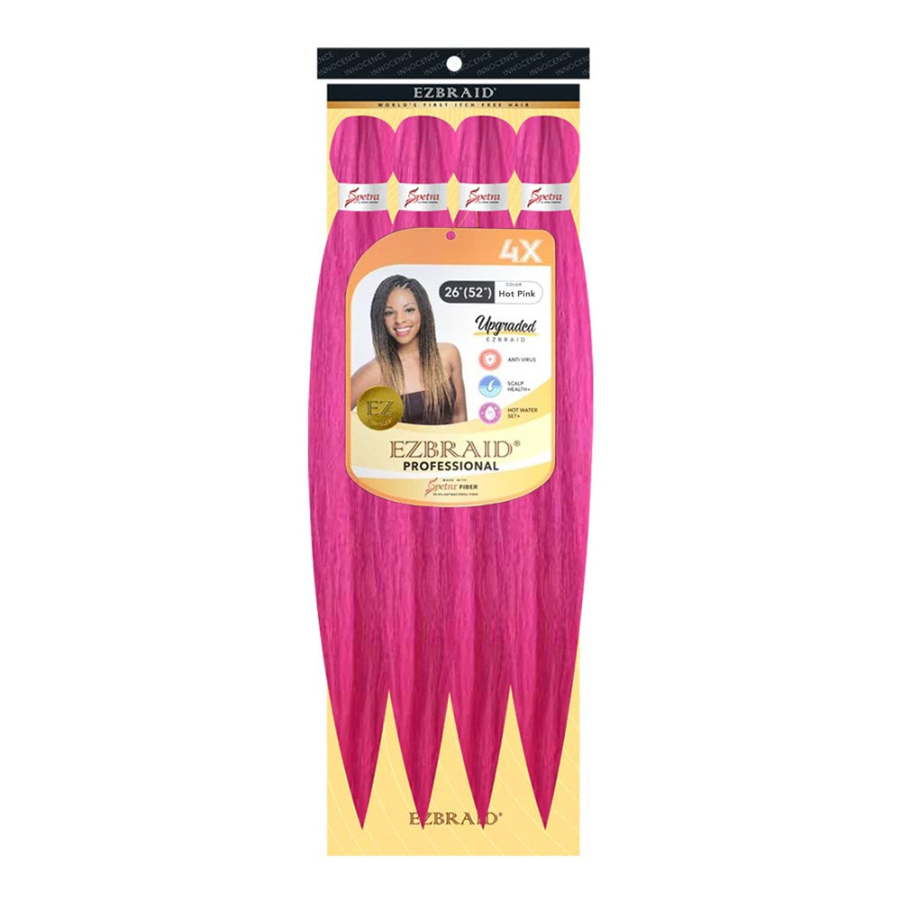 EZBRAID Professional 4X Pre-Stretched Braid - Hot Pink / 26inch