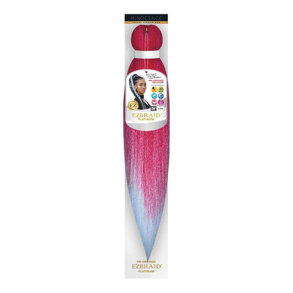 EZBRAID Platinum 2-Tone Color Pre-Stretched Braid (26inch) - Red