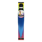EZBRAID Rainbow 3-Tone Color Pre-Stretched Braid (30inch) - T1B/Blue/Light Blue