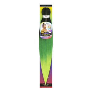 EZBRAID Rainbow 3-Tone Color Pre-Stretched Braid (30inch) - T1B/Green/Light Green
