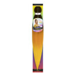 EZBRAID Rainbow 3-Tone Color Pre-Stretched Braid (30inch) - T1B/Orange/Yellow