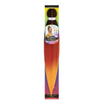 EZBRAID Rainbow 3-Tone Color Pre-Stretched Braid (30inch) - T1B/Red/Orange