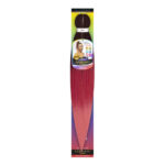 EZBRAID Rainbow 3-Tone Color Pre-Stretched Braid (30inch) - T1B/Red/Pink