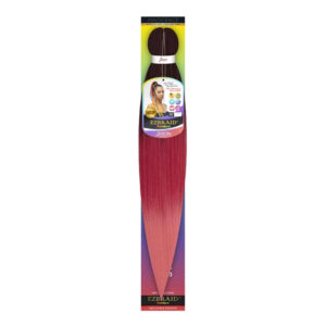 EZBRAID Rainbow 3-Tone Color Pre-Stretched Braid (30inch) - T1B/Red/Pink