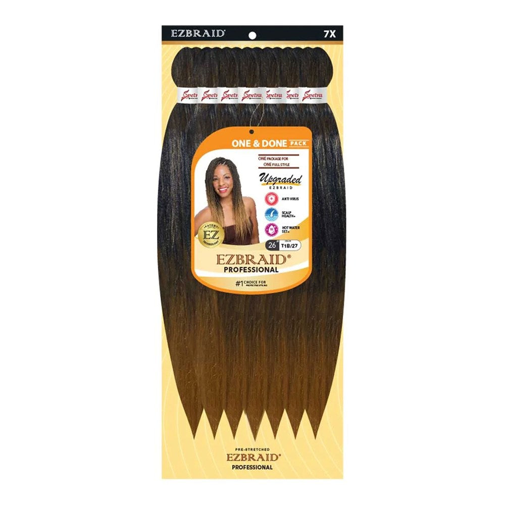 EZBRAID Professional 7X One & Done Pre-Stretched Braid (26inch) - T1B/27