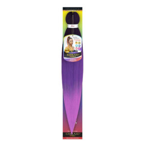 EZBRAID Rainbow 3-Tone Color Pre-Stretched Braid (30inch) - T1B/Purple/Lavender