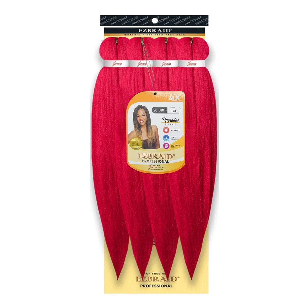 EZBRAID Professional 4X Pre-Stretched Braid - Red / 20inch
