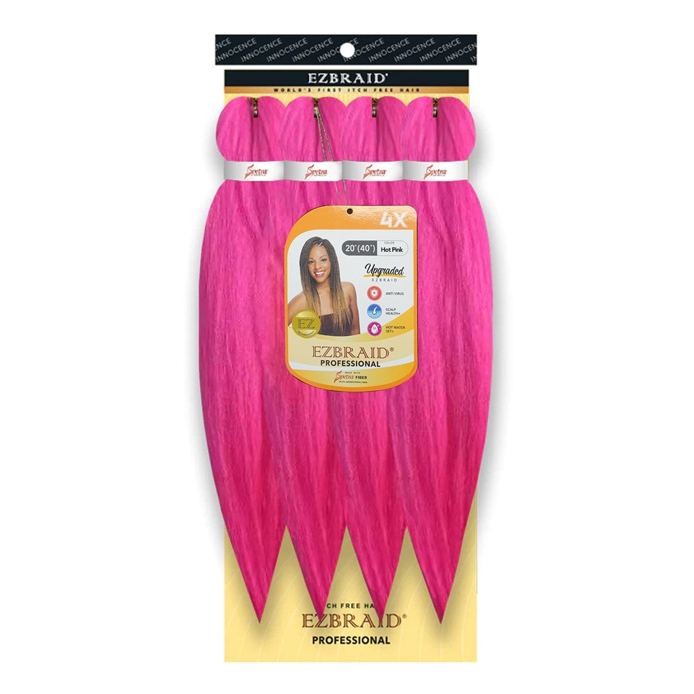 EZBRAID Professional 4X Pre-Stretched Braid - Hot Pink / 20inch