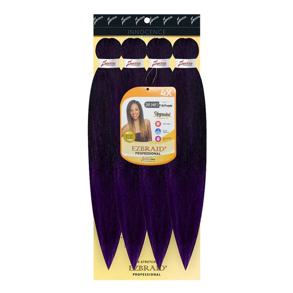 EZBRAID Professional 4X Pre-Stretched Braid - T1B/Purple / 20inch