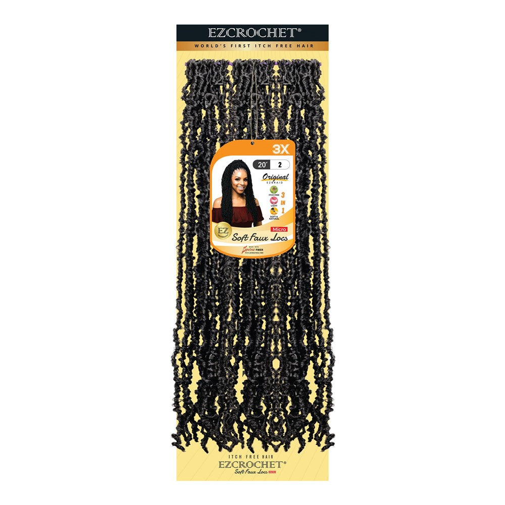 EZBRAID Ezcrochet 3X Soft Faux Locs Micro Braid - 2 / 20inch
