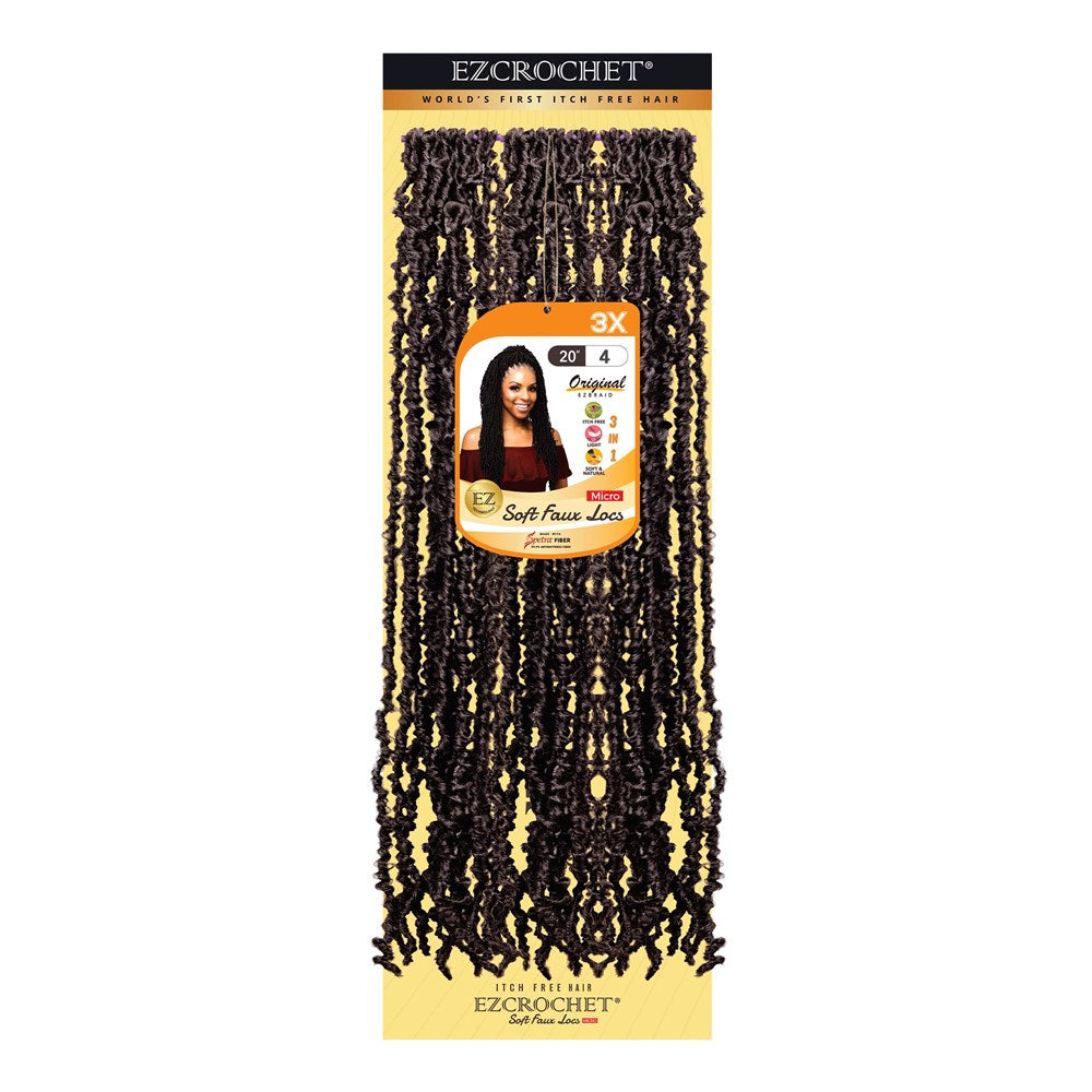 EZBRAID Ezcrochet 3X Soft Faux Locs Micro Braid - 4 / 20inch
