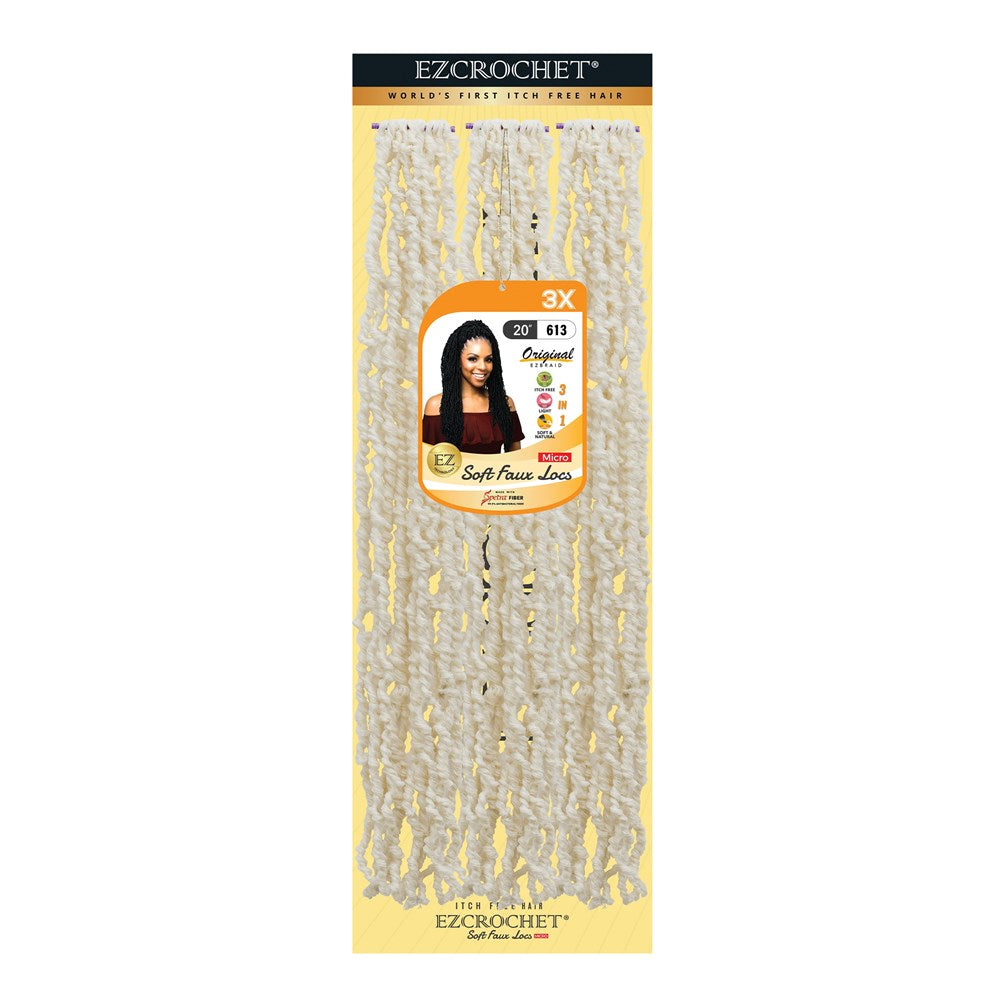 EZBRAID Ezcrochet 3X Soft Faux Locs Micro Braid - 613 / 20inch