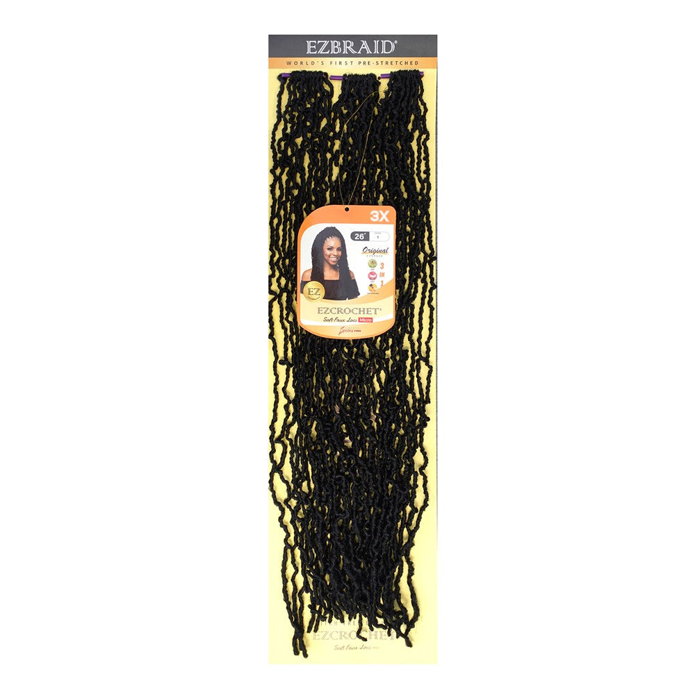 EZBRAID Ezcrochet 3X Soft Faux Locs Micro Braid - 1 / 26inch