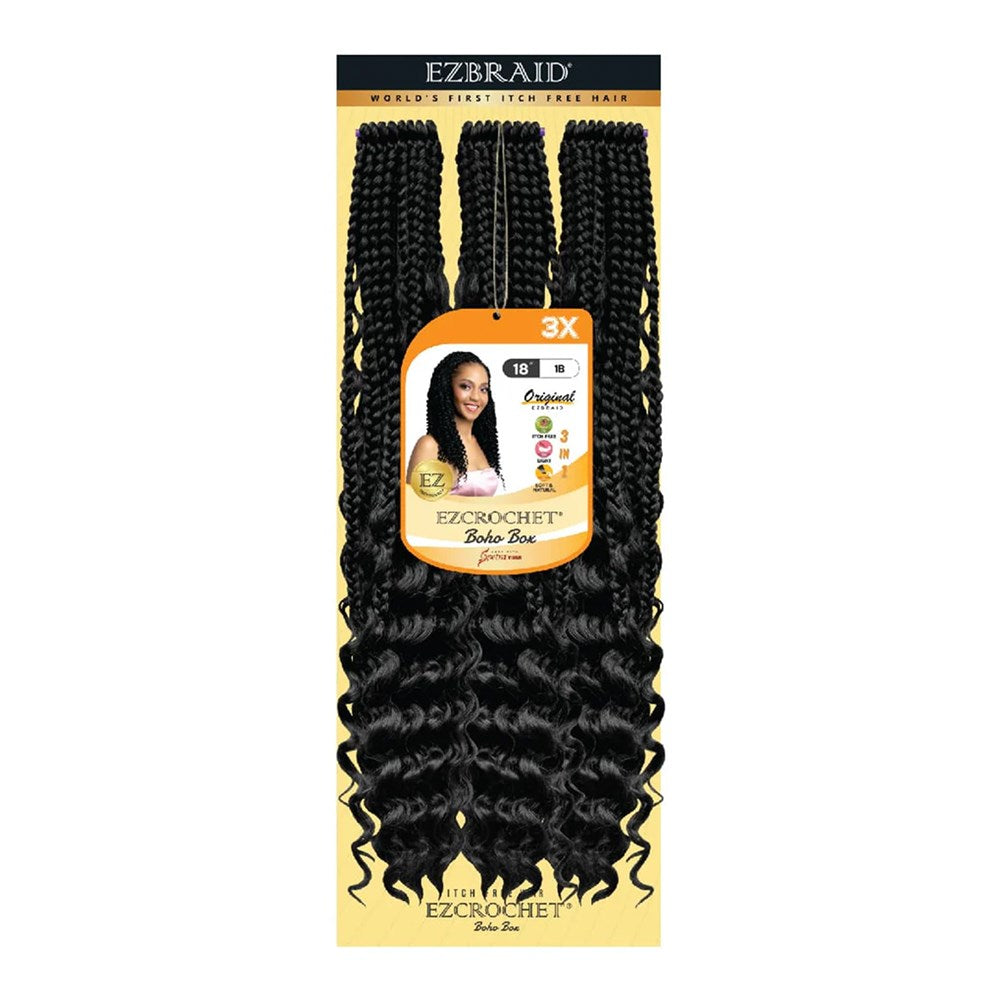 EZBRAID Ezcrochet 3X Boho Box Braid (18inch) - 1B