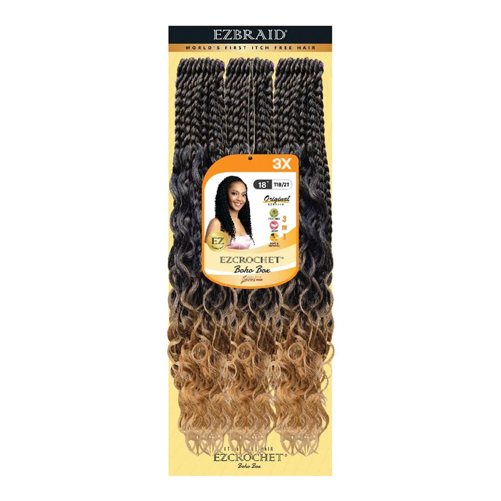 EZBRAID Ezcrochet 3X Boho Box Braid (18inch) - T1B/27