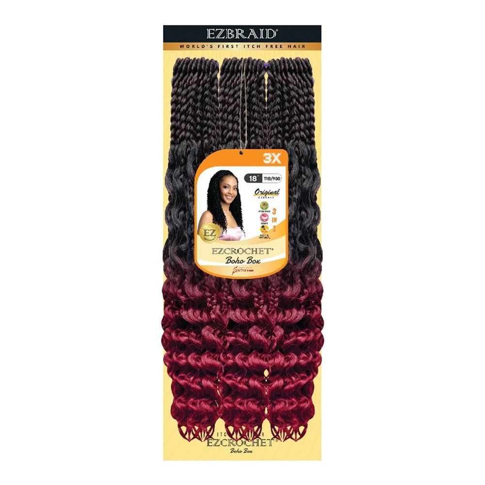EZBRAID Ezcrochet 3X Boho Box Braid (18inch) - T1B/900