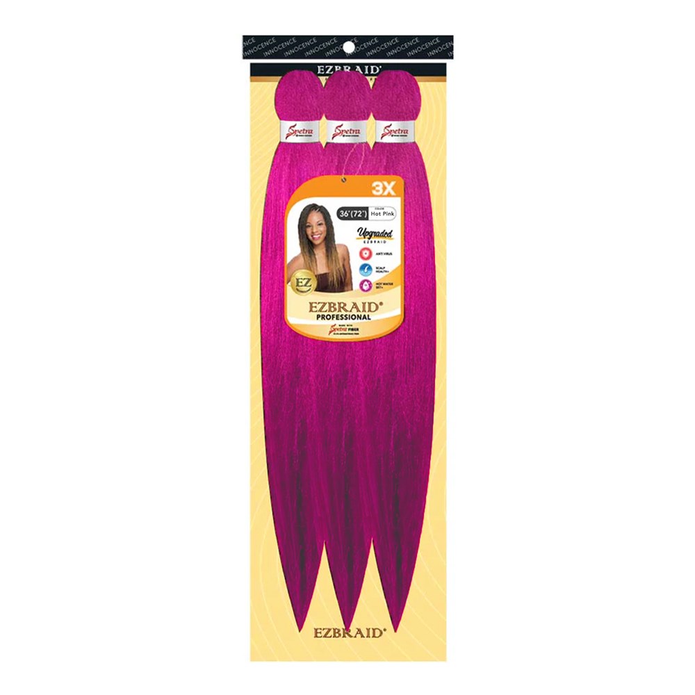 EZBRAID Professional 3X Pre-Stretched Braid - Hot Pink / 36inch