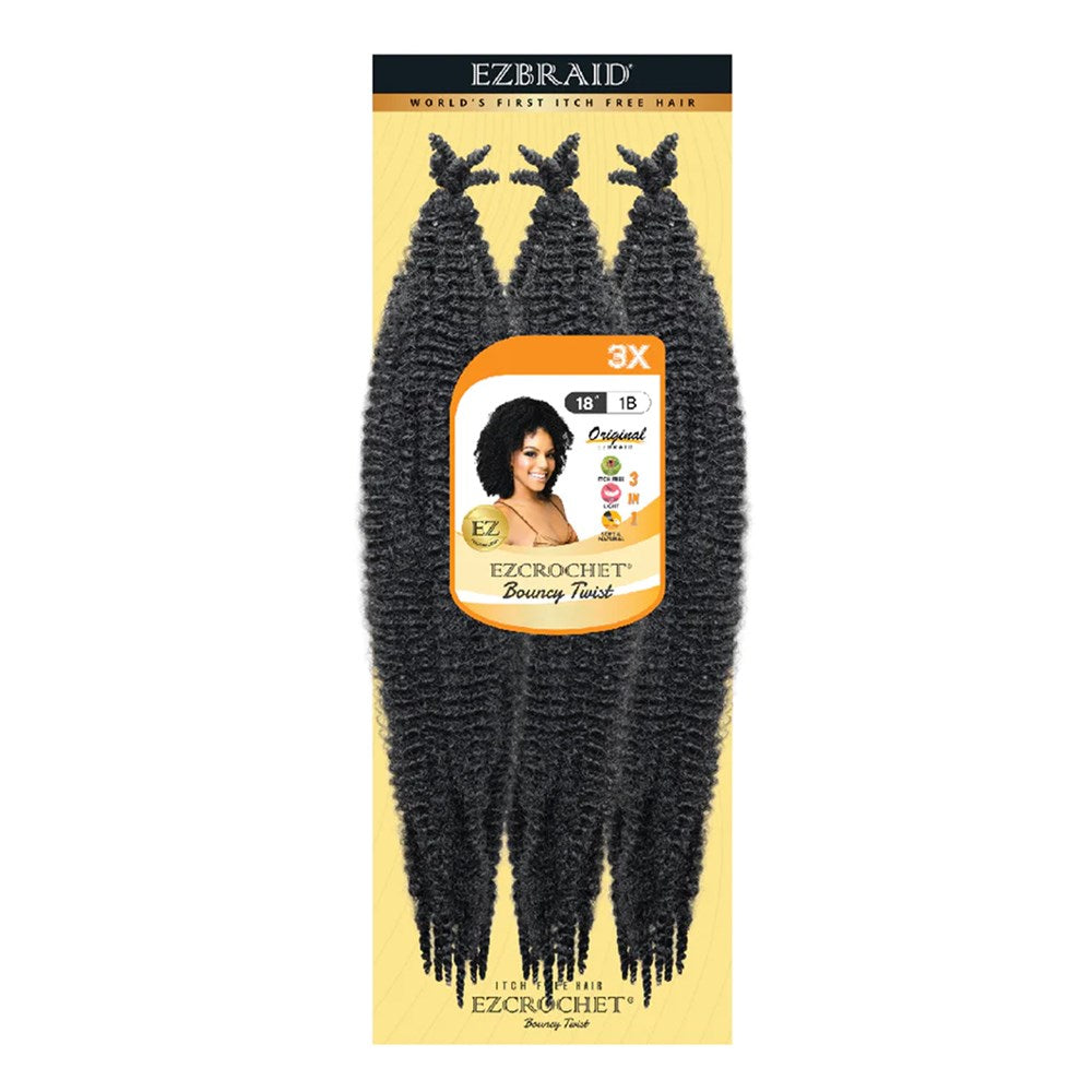 EZBRAID Ezcrochet 3X Bouncy Twist Braid (18inch) - 1B
