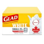 GLAD White Garbage Bag [Small 25L] - 48 Bags / Unscented