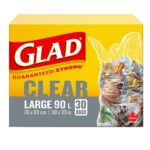GLAD Clear Garbage Bag - Large 90L