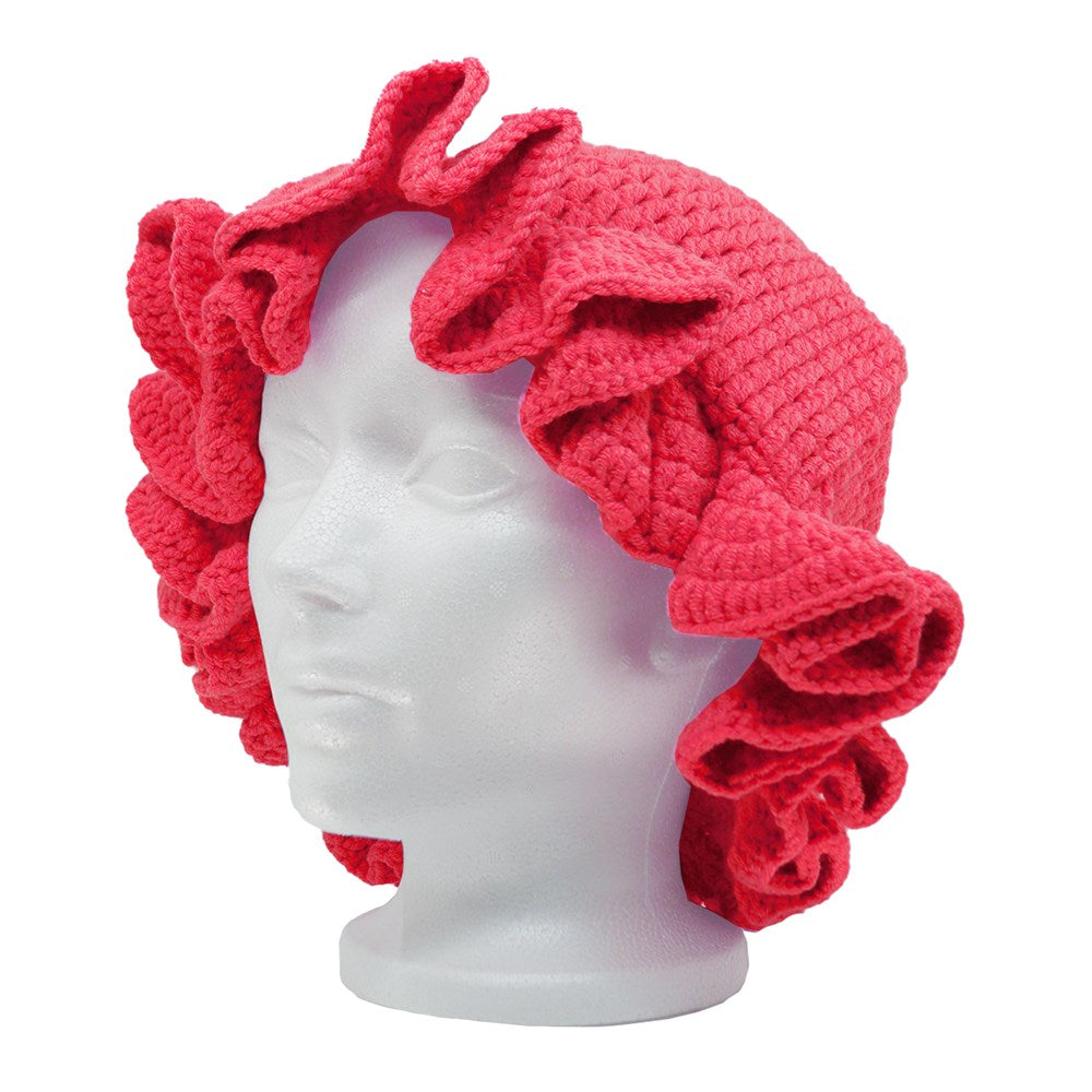 KIM & C Handmade Knitted Bucket Hat - Red