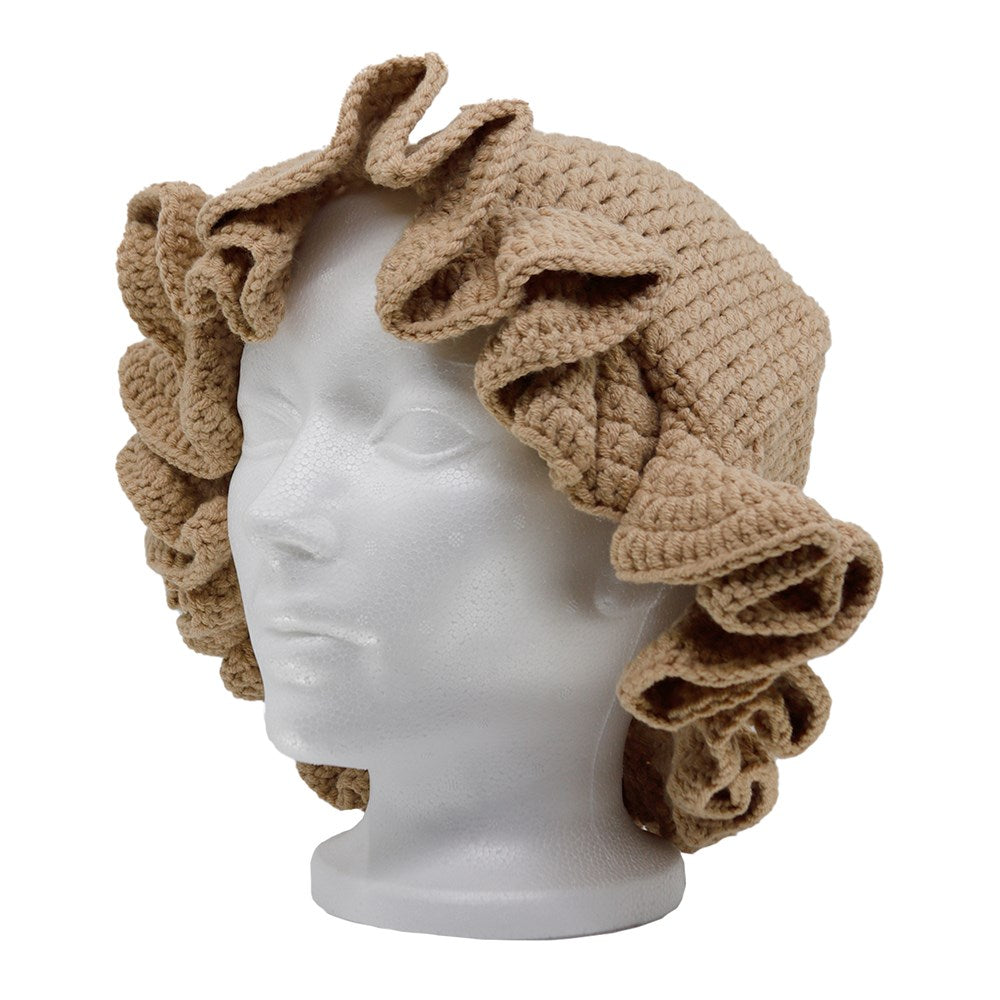 KIM & C Handmade Knitted Bucket Hat - Camel