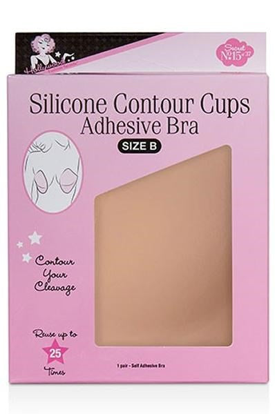 HOLLYWOOD FASHION SECRETS Silicone Contour Cups Adhesive Bra [1Pair] - Size B