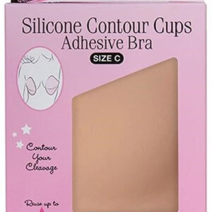 HOLLYWOOD FASHION SECRETS Silicone Contour Cups Adhesive Bra [1Pair] - Size C
