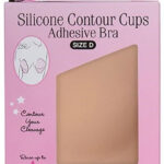 HOLLYWOOD FASHION SECRETS Silicone Contour Cups Adhesive Bra [1Pair] - Size D