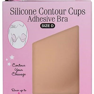 HOLLYWOOD FASHION SECRETS Silicone Contour Cups Adhesive Bra [1Pair] - Size D