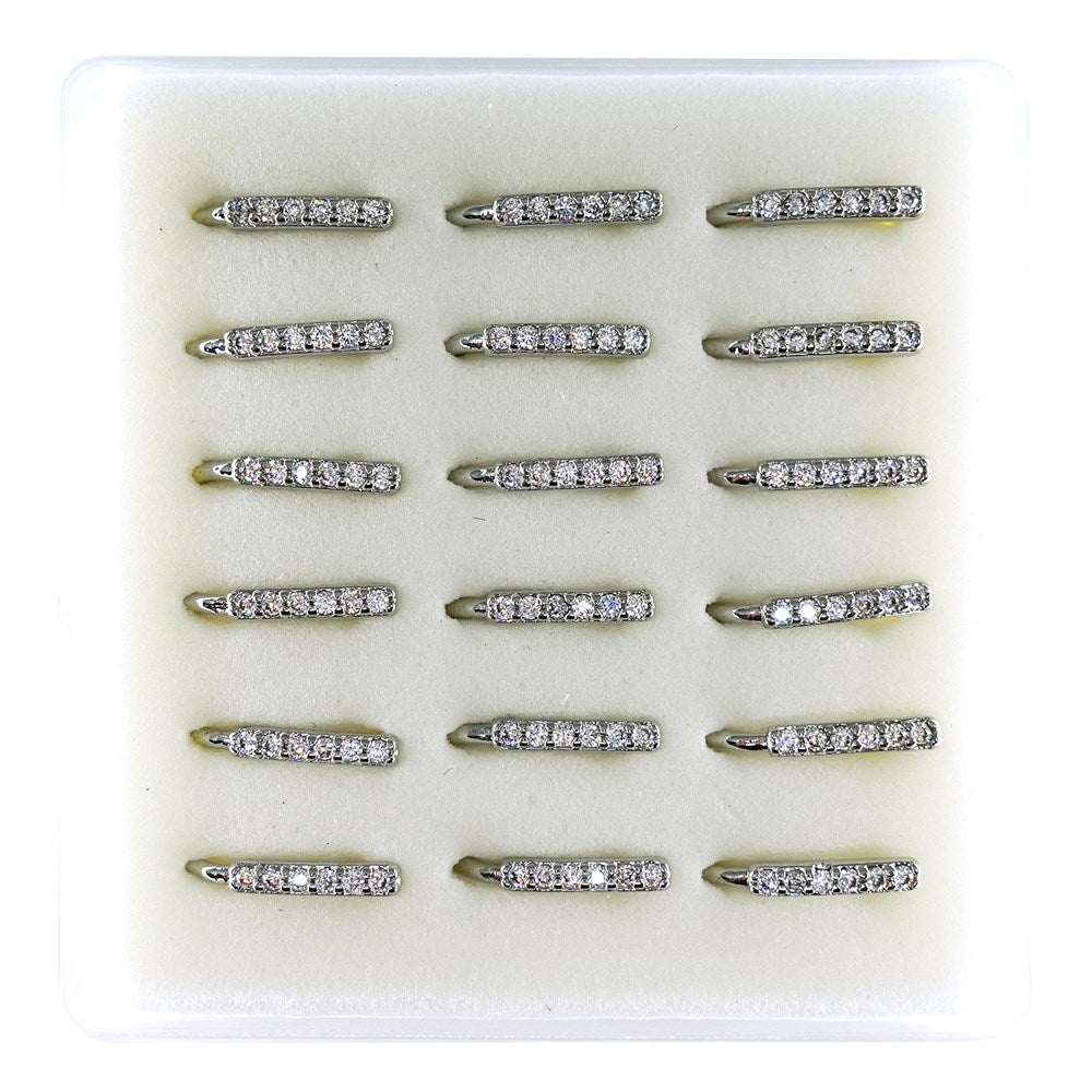 INTERVISION Copper Nose Stud 80019 (18pcs) - Rhodium