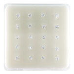 INTERVISION 925 Silver Nose Stud with Cubic Zirconia, no tip, 3mm  19009-9AST (20pcs) - Silver