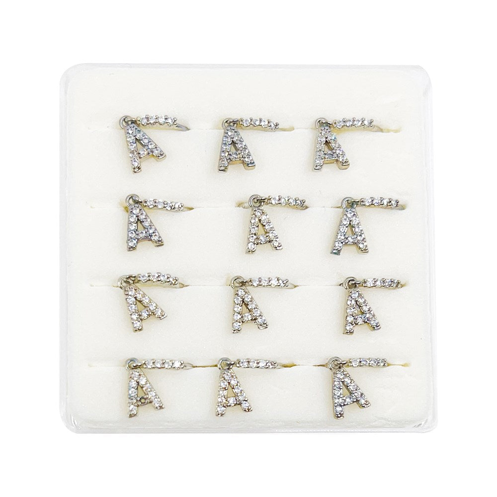 INTERVISION Copper Nose Stud NP22-A (12pcs) - Rhodium