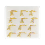 INTERVISION Copper Nose Stud NP22-A (12pcs) - Gold