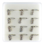 INTERVISION Copper Nose Stud NSP-22B (12pcs) - Rhodium