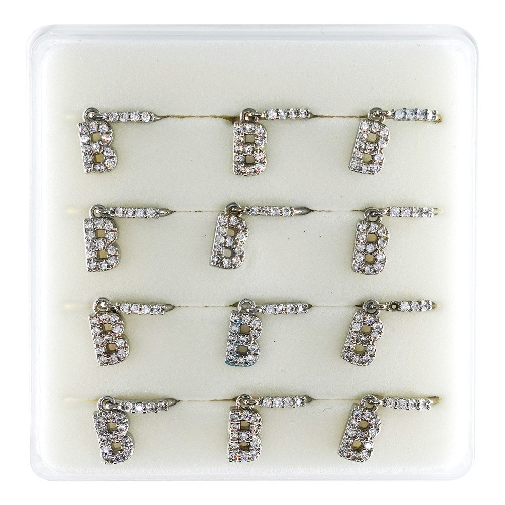 INTERVISION Copper Nose Stud NSP-22B (12pcs) - Rhodium