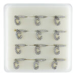 INTERVISION Copper Nose Stud NP22-C (12pcs) - Rhodium