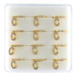 INTERVISION Copper Nose Stud NP22-C (12pcs) - Gold