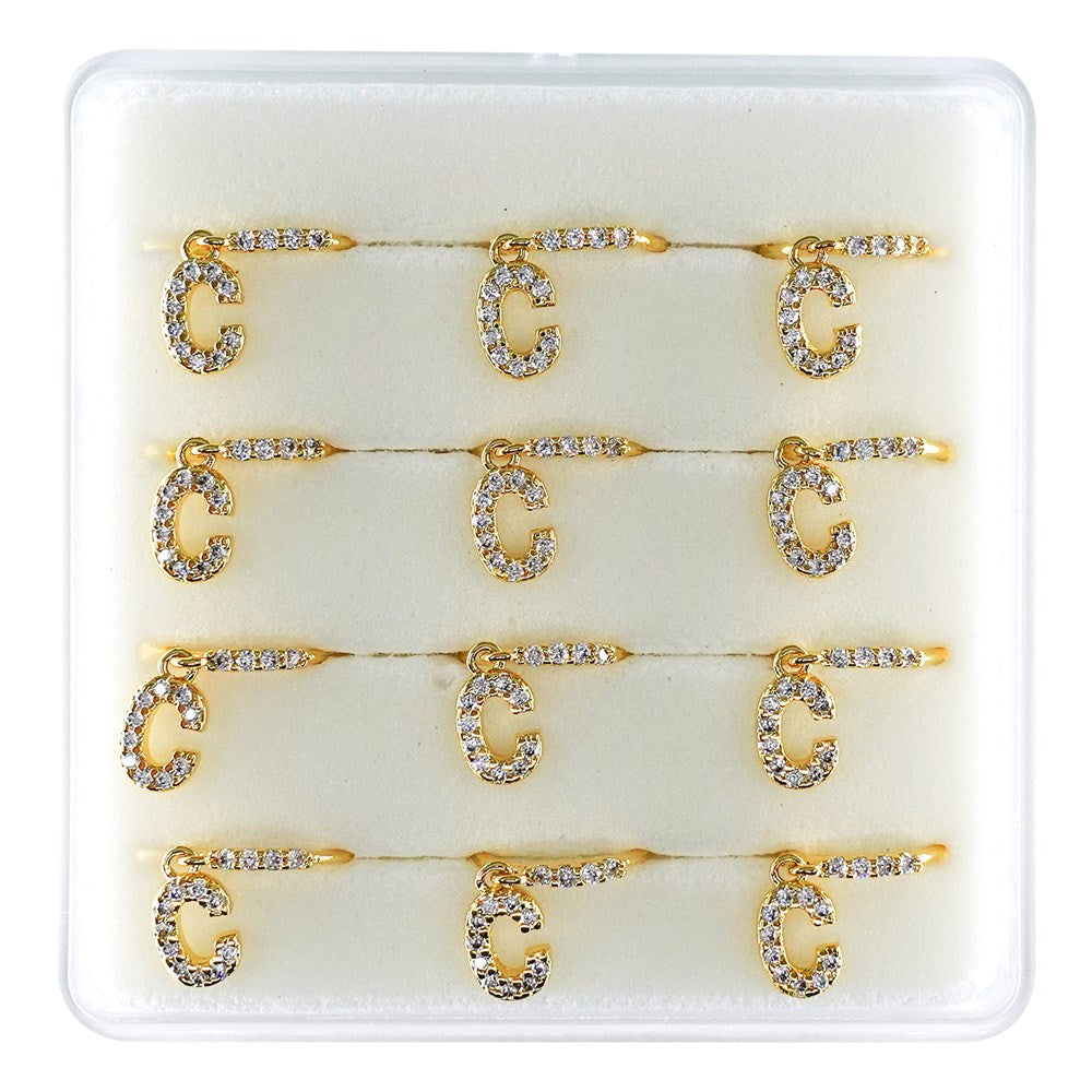 INTERVISION Copper Nose Stud NP22-C (12pcs) - Gold