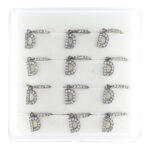 INTERVISION Copper Nose Stud NP22-D (12pcs) - Rhodium