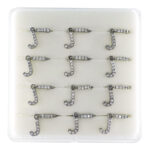 INTERVISION Copper Nose Stud NP22-J (12pcs) - Rhodium