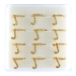 INTERVISION Copper Nose Stud NP22-J (12pcs) - Gold