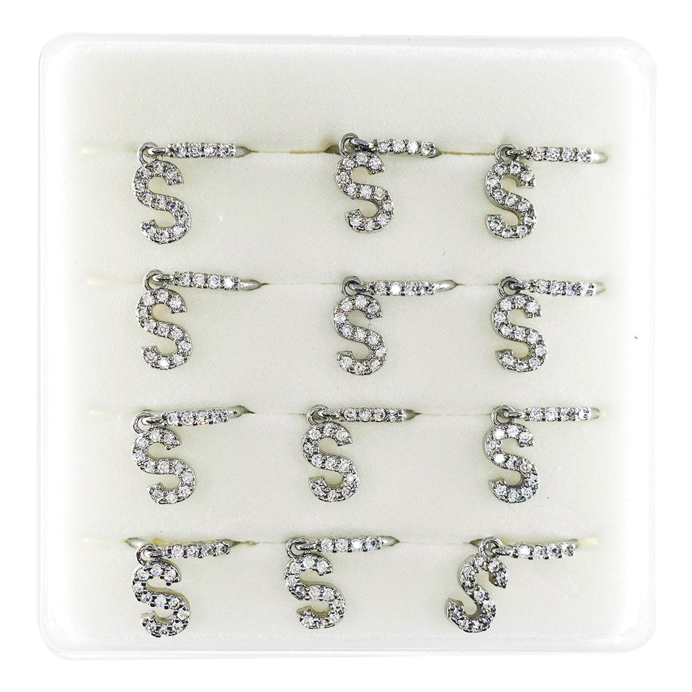 INTERVISION Copper Nose Stud NP22-S (12pcs) - Rhodium