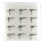 INTERVISION Copper Nose Stud NP22-T (12pcs) - Rhodium