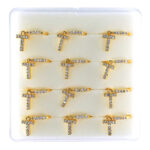INTERVISION Copper Nose Stud NP22-T (12pcs) - Gold