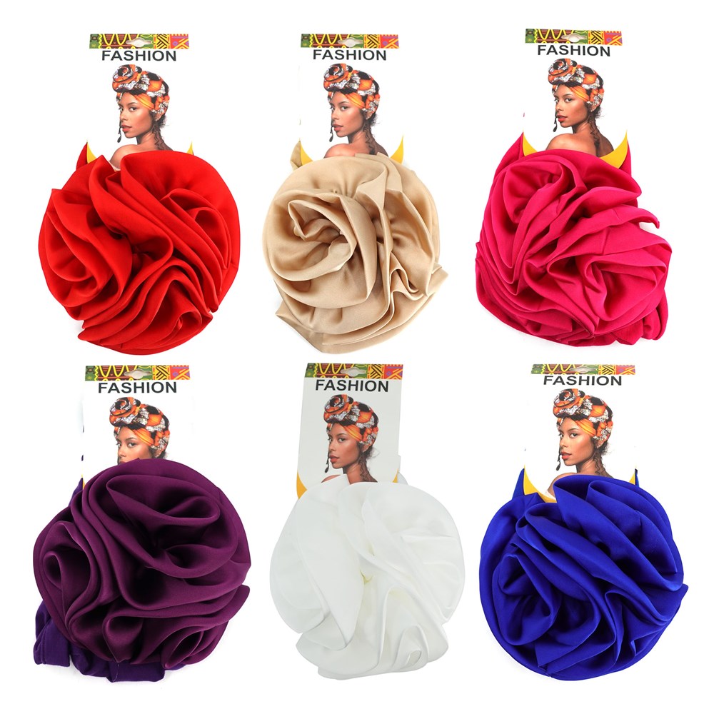 INTERVISION Pre Tied Turban Head Wrap - Silky Assorted (60066A)
