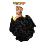 INTERVISION Pre Tied Turban Head Wrap - Twinkle Black (60064)