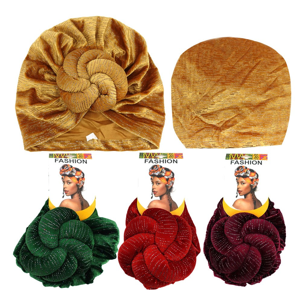 INTERVISION Pre Tied Turban Head Wrap - Twinkle Assorted (60064A)