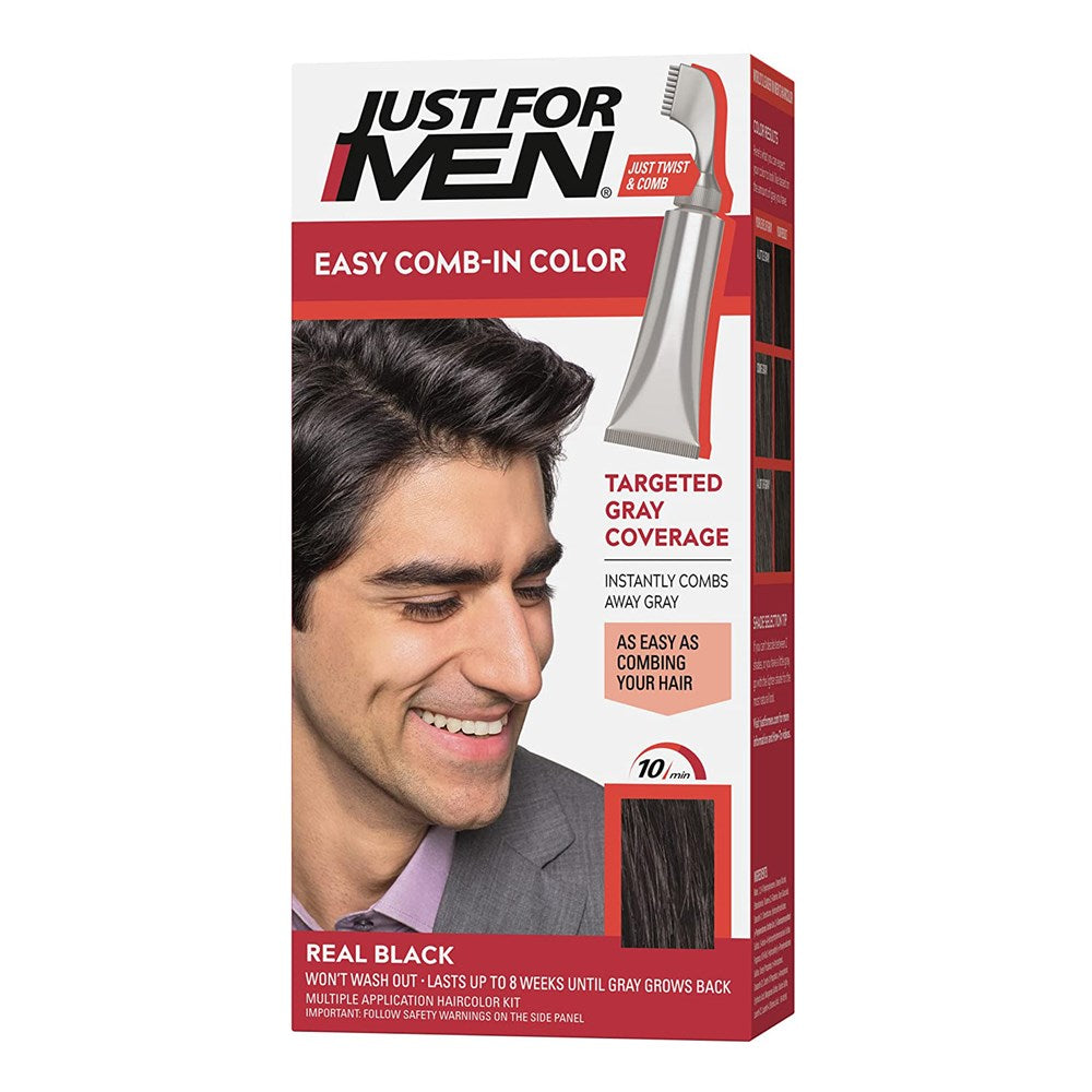 JUST FOR MEN Hair Easy Comb-In Color - A-55 Real Black